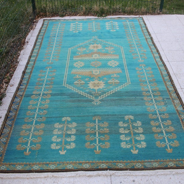 Turquoise Rug - Etsy