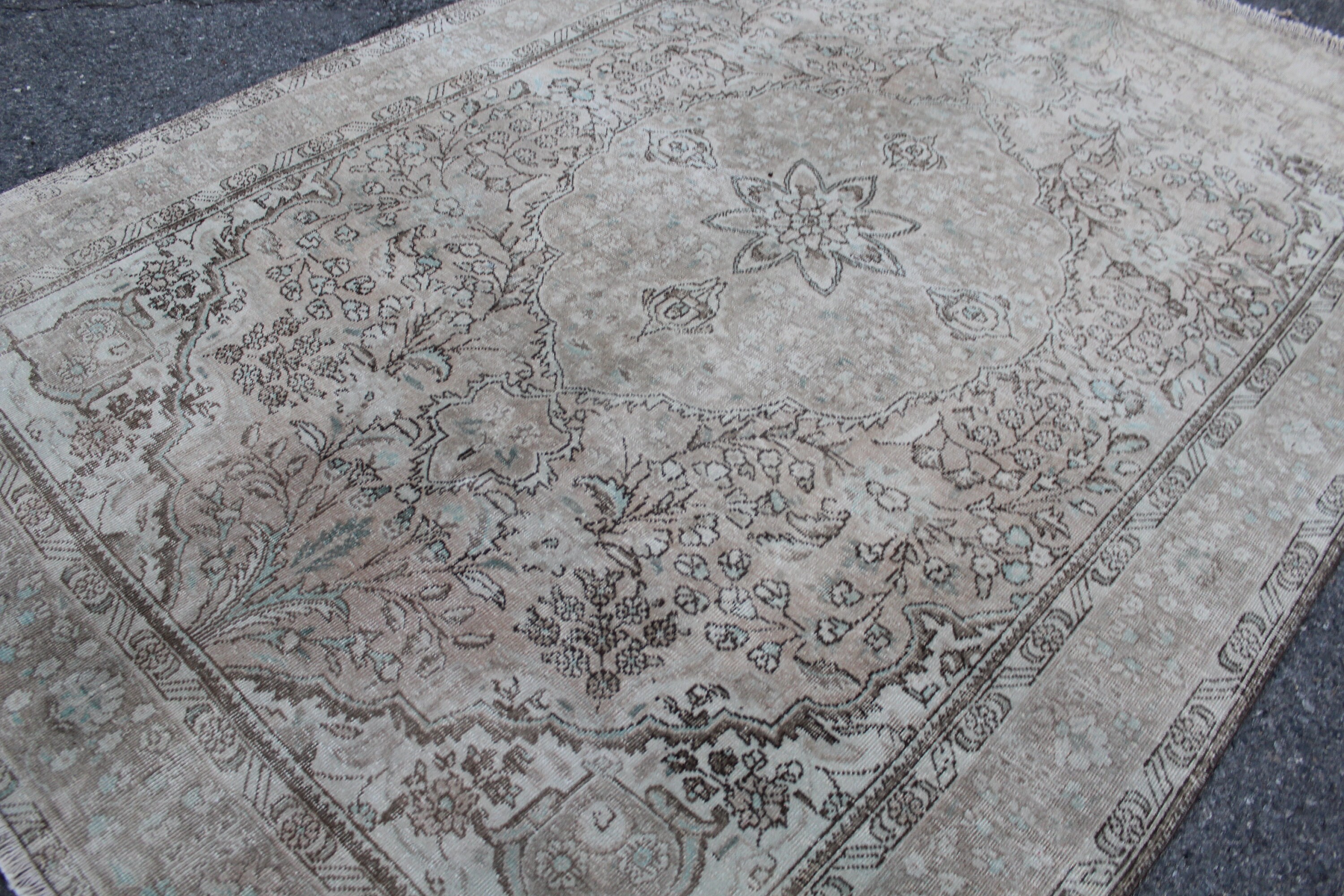 9x6 Turkish Muted Rug Vintage Handmade Low Pile Boho Turkish Etsy