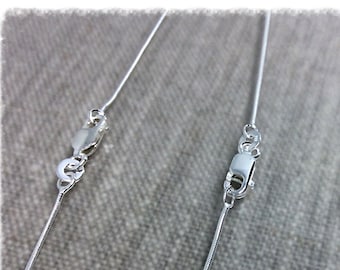 Sterling Silver Chain; Snake Chain; Pendant Chain; 16 inch Chain; 18 inch Chain