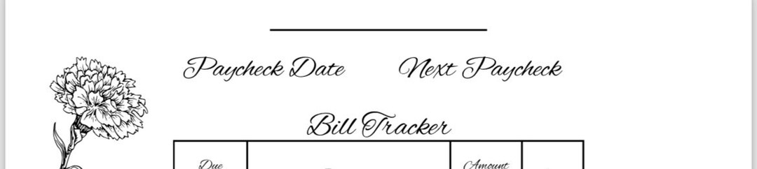 Bill Tracker 8.5 X 11 Printable PDF - Etsy