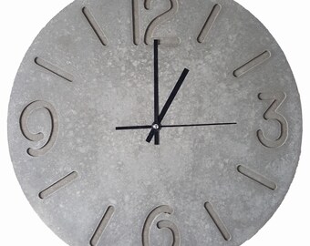 Custom Wall Clock (600mm). Konkrete Uhr. Horloge en béton. Reloj de hormigón made to any size or design you can think of.