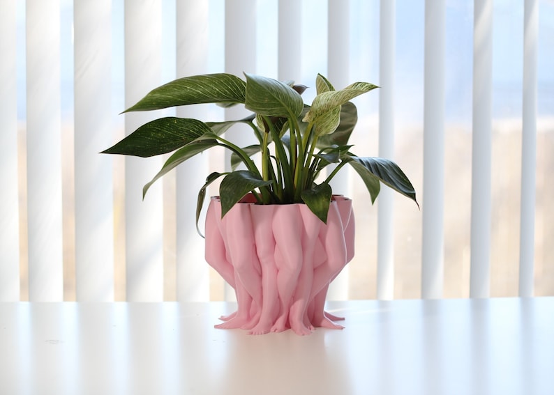 3D Printed Polyleg Planter Limited Edition Pink