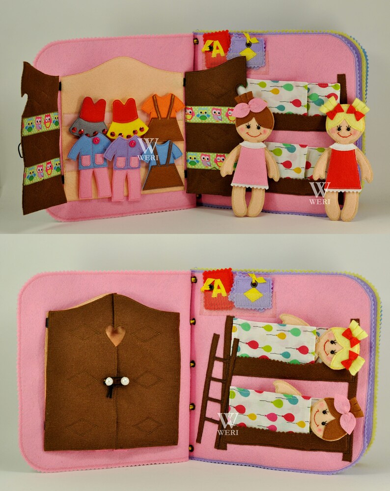 handmade felt quiet book the dollhouse
