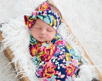 baby floral swaddle