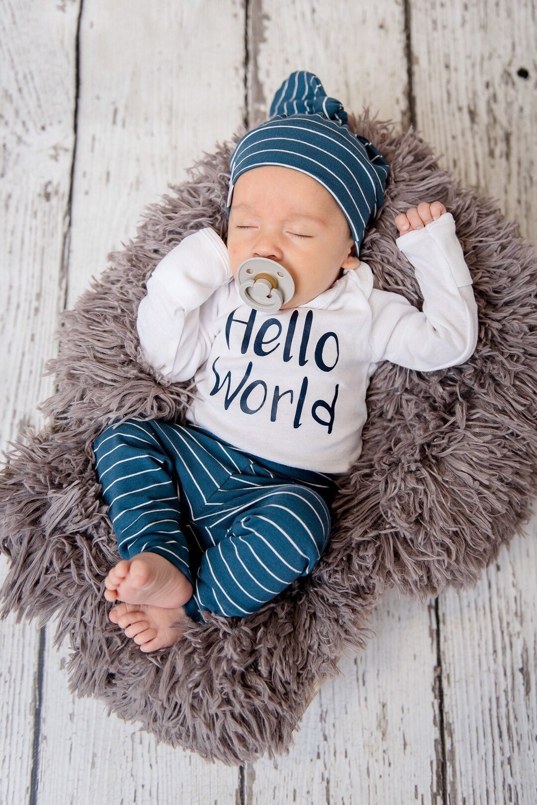 Newborn Boy Coming Home Outfit Baby Outfit for Hospital Baby Etsy