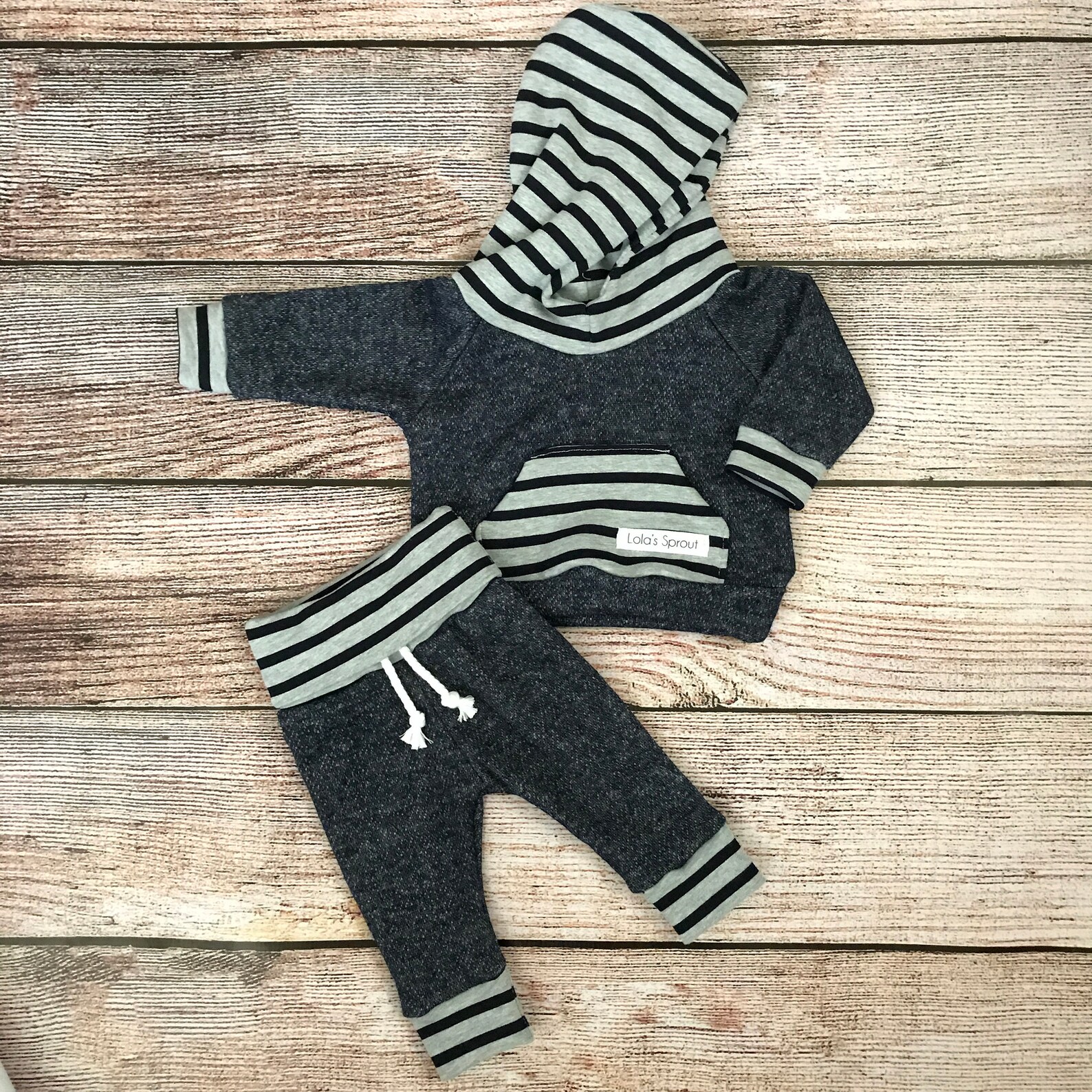 Baby Jogger Set / Toddler Jogger Set / Jogger / Navy and Gray Etsy