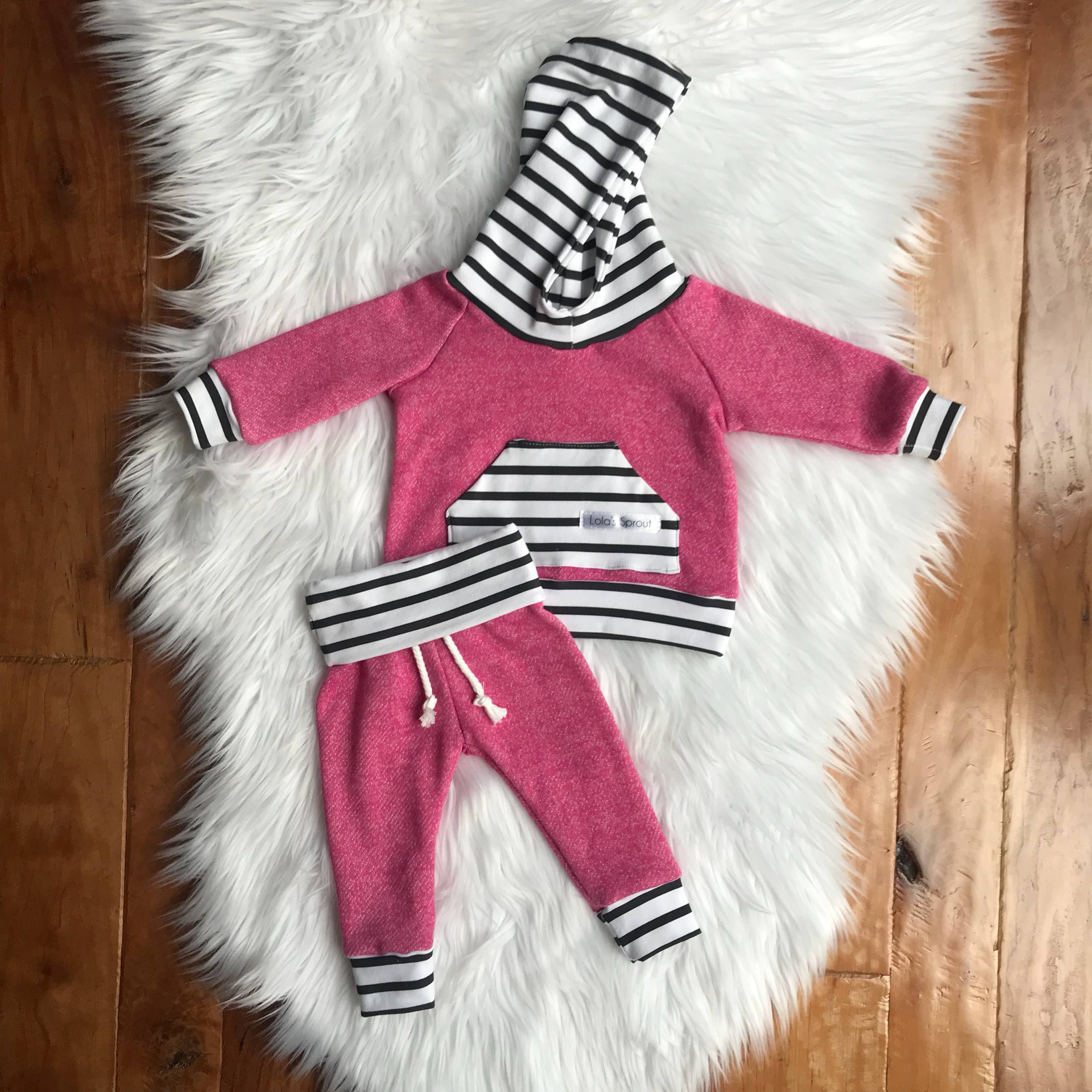 Rose Pink Baby Jogger Set Newborn Baby Girl Jogger Set Baby Etsy