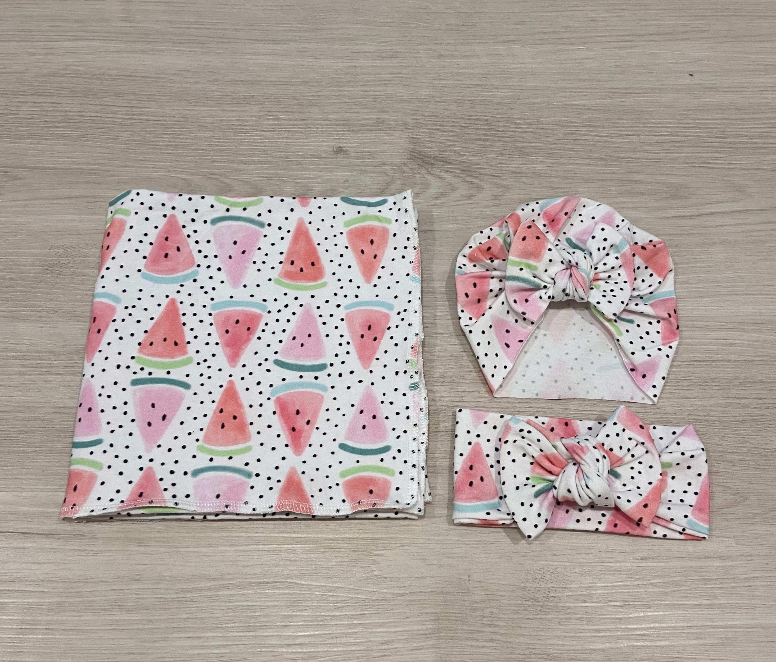 Watermelon / Swaddle / Turban / Headband/ Blanket / Newborn / Etsy UK