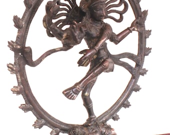 11.75" Nataraja Brass Bronze Lord Shiva Statue: Hindu God of Dance