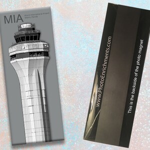 MIA Miami International Airport Tower Handmade 2&quot; x 5&quot; Photo Magnet (PMA9004)