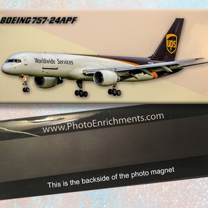 UPS Boeing 757-24APF Handmade 2&quot; x 5&quot; Fridge Magnet (PMT1768)
