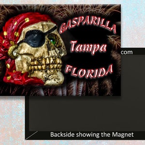 Tampa Florida Gasparilla Handmade 3.25&quot; x 2.25&quot; Fridge Magnet (PMD10017)