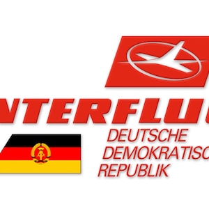 InterFlug Airlines-logo handgemaakte 3,25"x2,25" verzamelbare koelkastmagneet (LM14126)
