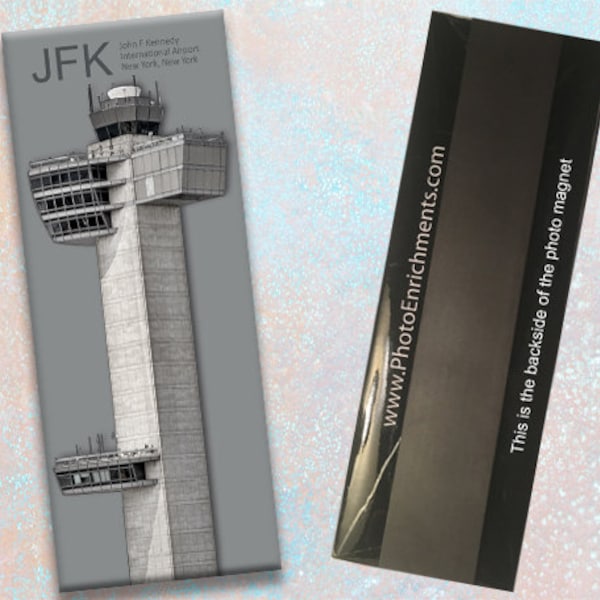 JFK Kennedy International Airport Tower Handmade 2" x 5" Fridge Magnet (PMA9016)