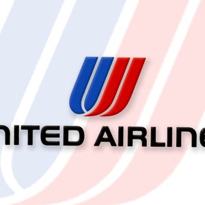 United Airlines (Tulp) Logo Handgemaakte 3,25"x2,25" verzamelmagneet (LM14094)