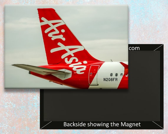 エアアジア エアバス A320 テールロゴ ハンドメイド 3.25インチ x 2.25