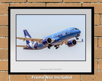 Breeze Airways N221BZ Airbus A220-300 11" x 14" kleurenfoto (SA003RAJM11X14)