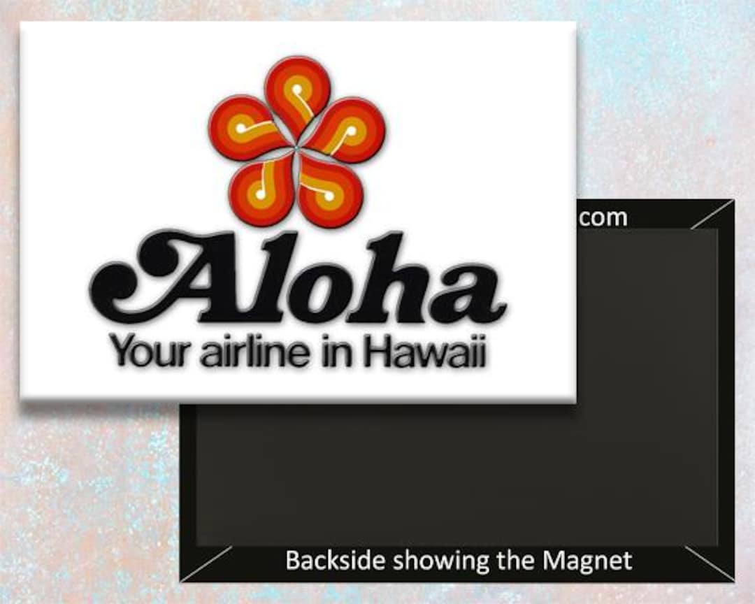 Aloha Airlines Logo Fridge Magnet 3.25