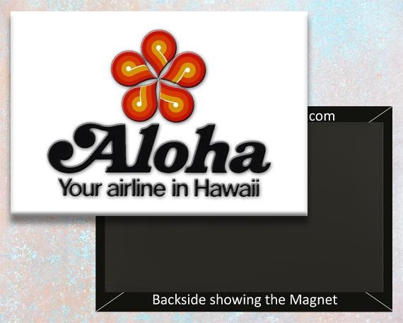 Aloha Airlines Logo Fridge Magnet 3.25