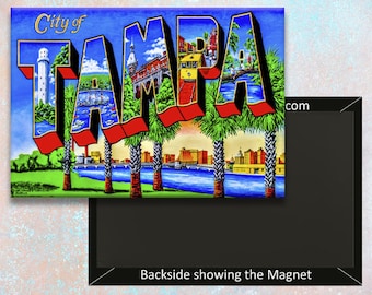 City of Tampa Sign Handmade 3.25&quot;x2.25&quot; Fridge Magnet  (PMD10011)