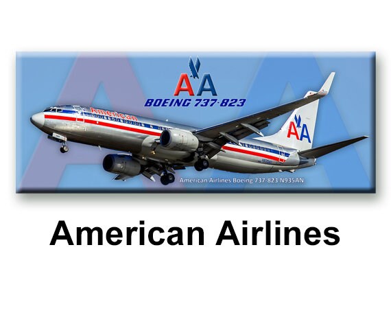 American Airlines Legacy Boeing 737-800 Handmade Photo Magnet - Etsy