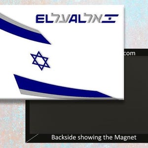 El Al Airlines Logo Handmade 3.25&quot;x2.25&quot; Fridge Collectible Magnet (LM14186)