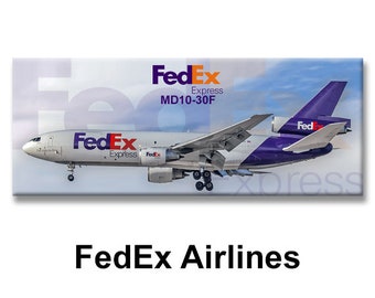 FedEx Express MD10-30F Handmade 2" X 5" Fridge Magnet (PMT1531)