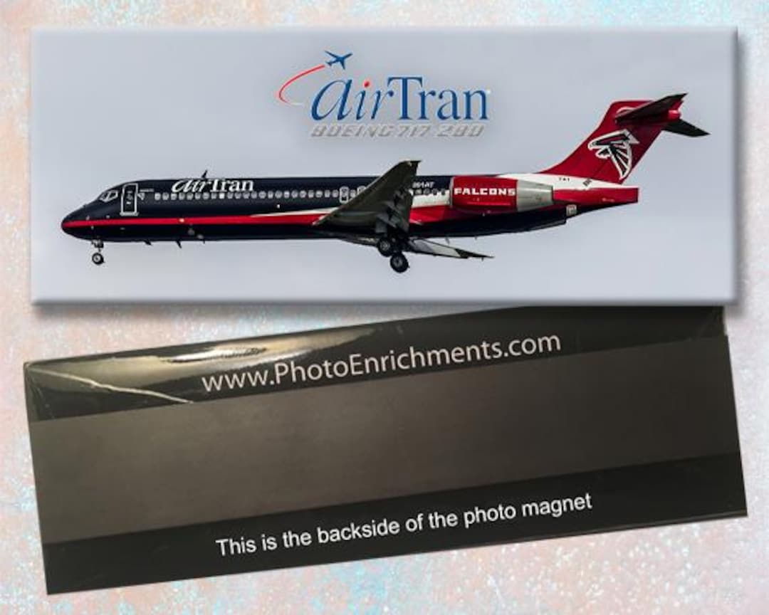 Airtran Airways Boeing 717 Atlanta Falcons Handmade Photo Magnet