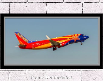 Southwest Airlines Boeing 737 Arizona One Colors 10" x 20" Photograph (APPM10009)