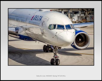 デルタ航空 ボーイング757-2251(WL) 11インチ x 14インチ カラー写真