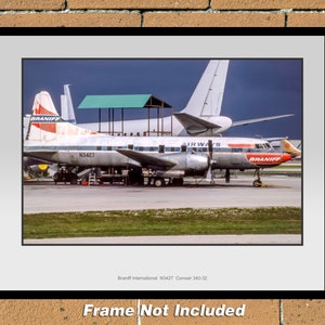 Braniff International Convair 340-32 11&quot; x 14&quot; Color Photograph (CV040RGJC11X14)