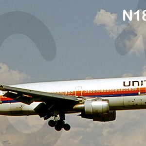 United Airlines Douglas DC-10 Handmade 2" x 5" Photo Magnet (PMT1636) image 2