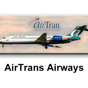 AirTran Airways Boeing 717 handgemaakte 2"x5" verzamelbare fotomagneet (PMT1506)