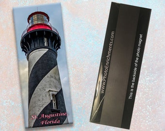 St Augustine, Florida Lighthouse Handmade 2&quot; x 5&quot; Fridge Magnet (PML4750)