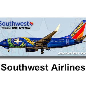 Southwest Airlines Nevada One Colors Handmade 2&quot;x5&quot; Photo Magnet (PMT1730)