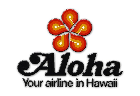 Aloha Airlines Logo Fridge Magnet 3.25