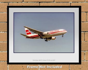 写真プリント 1960年代 TWA ボーイング 707-300 N774TW、ヴィンテージ