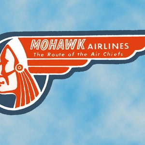 Mohawk Airlines Indian Head Logo Fridge Magnet (LM14084)
