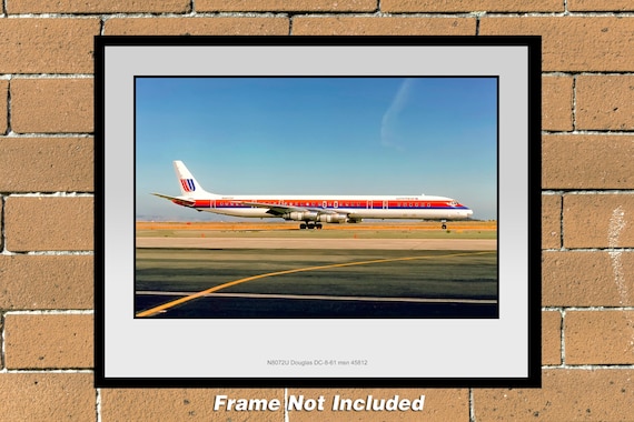 United Airlines DC-8 Photo Poster 11x14 (B002RGAA11X14) - Etsy