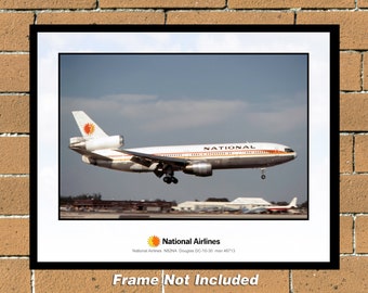 National Airlines Douglas DC10-30 11" x 14" Color Photograph (U079RAJA11X14)