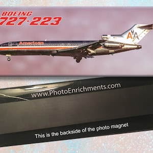 American Airlines 1968 Couleurs Boeing 727-223 Aimant photo fait main (PMT1511)