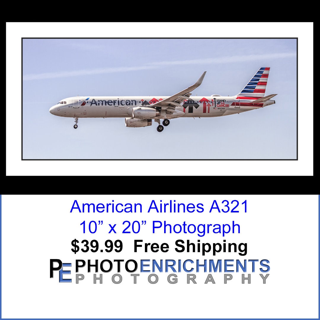 American Airlines Stand Up To Cancer Airbus A321 10X20 - Etsy Australia