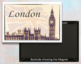 London Parliament with Big Ben Handmade 3.25" x 2.25" Fridge Magnet (PMD10007)