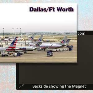 Dallas/Ft Worth American Airlines Handmade 3.25&quot; x 2.25&quot; Fridge Magnet (PMD10023)