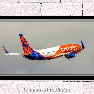 Fotografia a colori Sun Country Airlines Boeing 737-8KN N834SY 10&quot; x 20 (APPM10111)