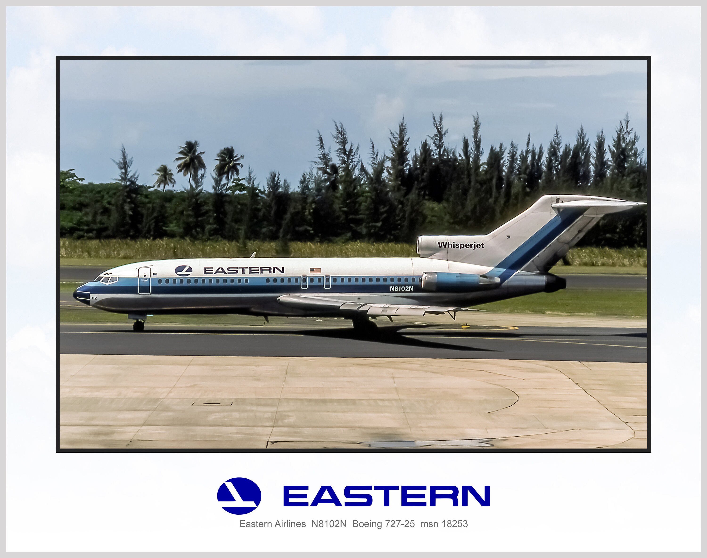 Eastern Airlines Boeing 727-25 11 X 14 Color - Etsy