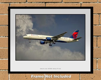 デルタ航空 ボーイング 757-232 11インチ x 14インチ カラー写真