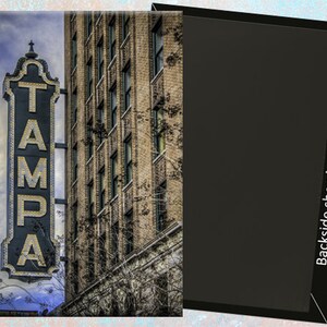Magnete per frigorifero con insegna del teatro Tampa, fatto a mano, 8,9 x 6,3 cm (PMD10012)