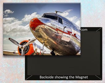 American Airlines DC-3 Nose Handmade 3.25&quot;x2.25&quot; Magnet (LM14228)
