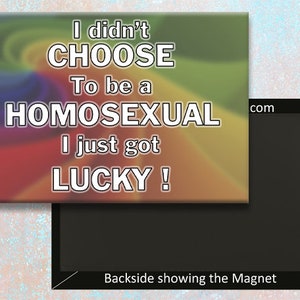 I Didn&#39;t Choose To Be a Homosexua Handmade 3.25&quot; x 2.25&quot; Fridge Magnet (PMT9016)